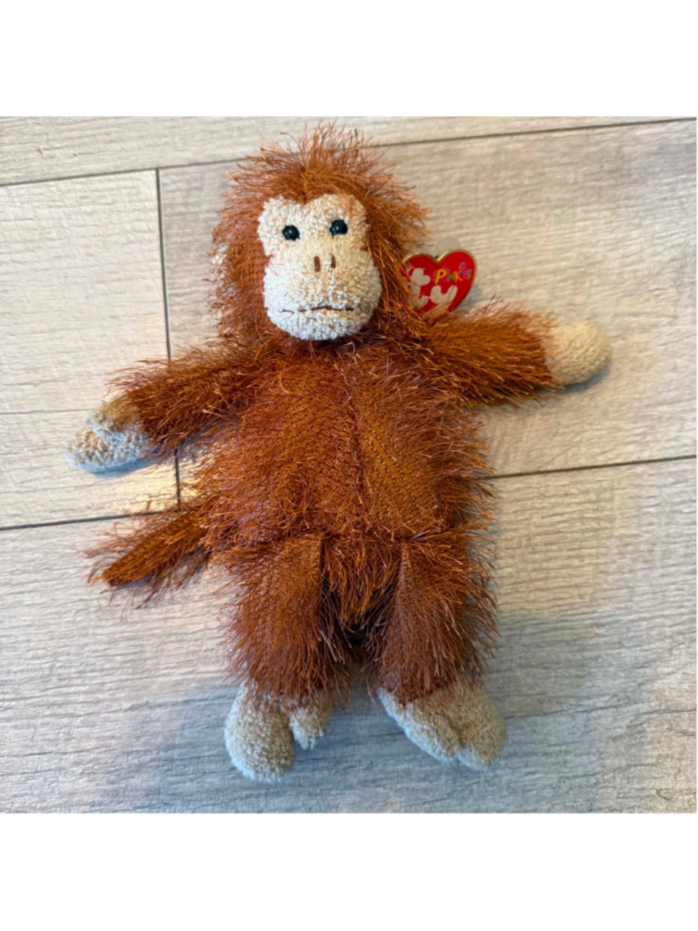 Baby Ty Brown Beige Zig-Zag The Punkies Collection Stuffed Animal
